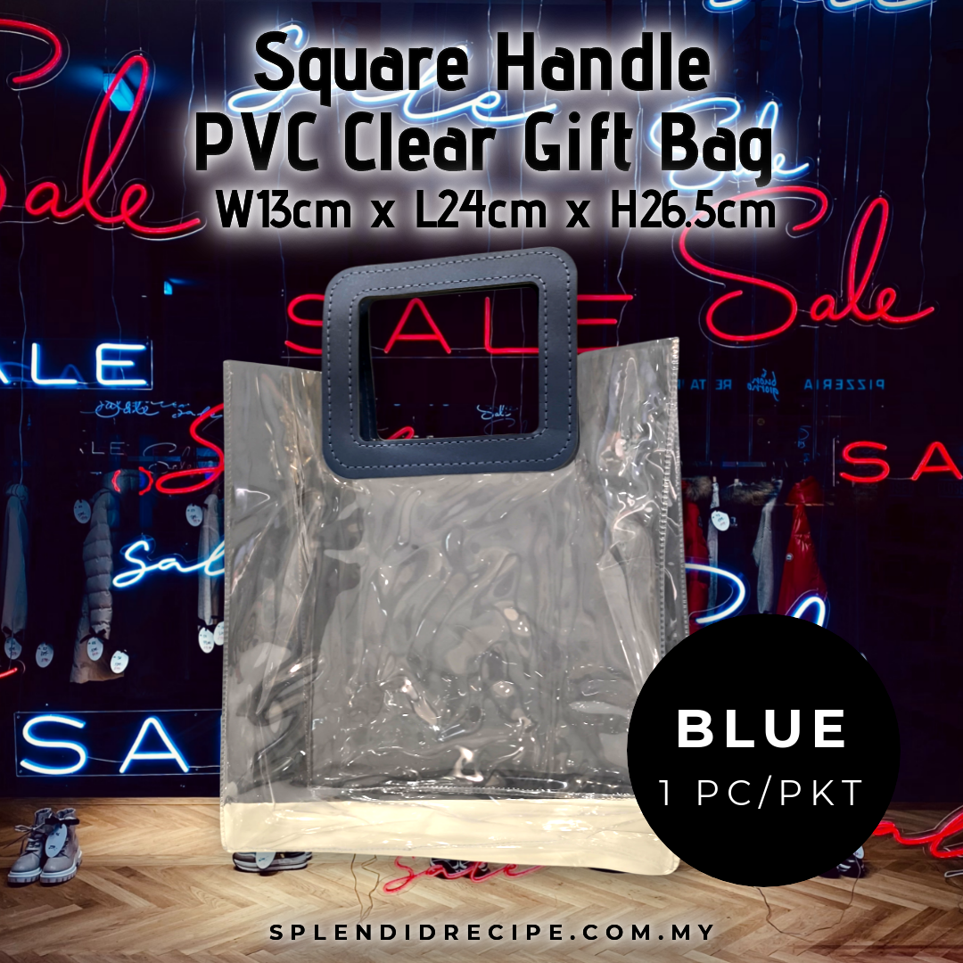 Premium Quality L Size Square Handle PET Tote Bag (1 pc)